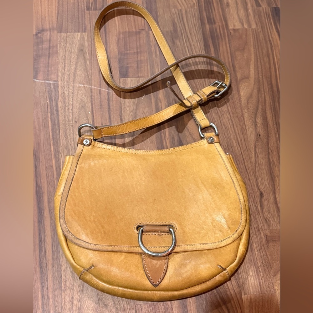 Frye Leather Crossbody Bag in Camel